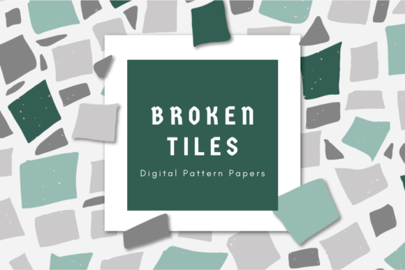 Broken Tiles Digital Paper Backgrounds: Texture for Modern Design