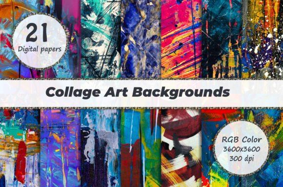 Collage Art Backgrounds: 21 Textures for Modern Designers