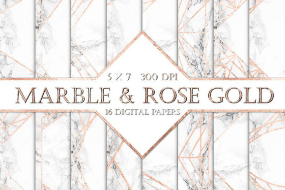 Elevate Your Projects with Marble and Rose Gold Backgrounds