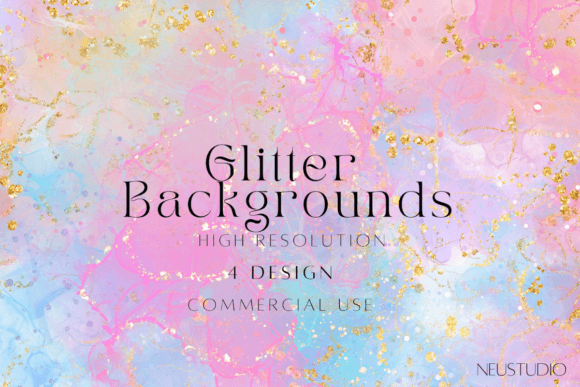Elevate Your Visuals with Glitter Watercolor Digital Backgrounds