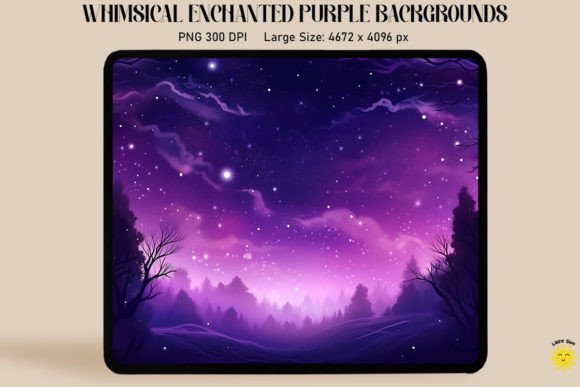 Enchant Your Designs with Magical Purple Dark Universe Backgrounds