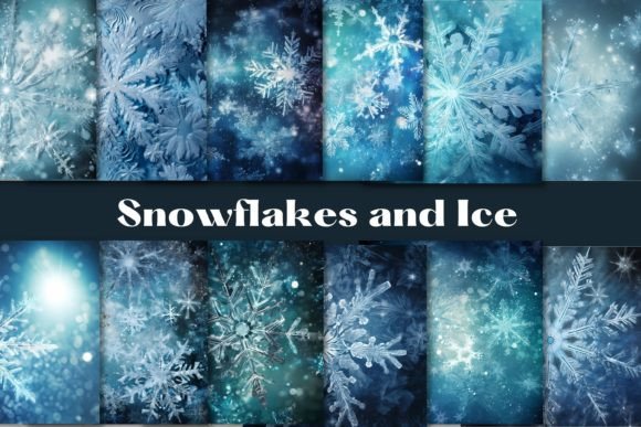 Enchanting Snowflakes and Ice Winter Backgrounds for Every Project