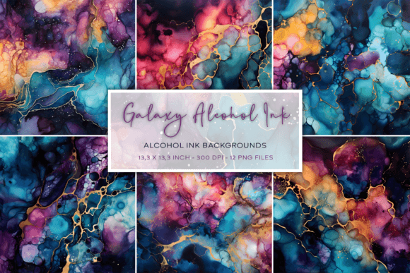 Galaxy Alcohol Ink Backgrounds: A Universe of Creative Potential