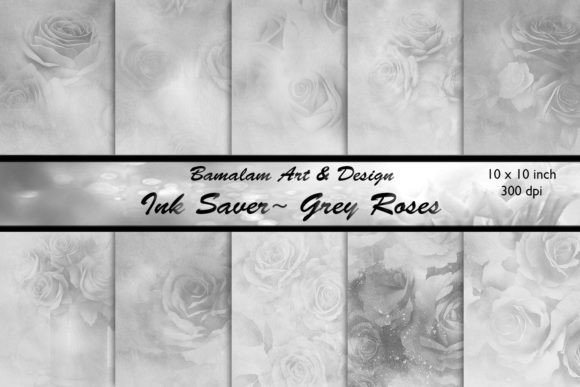Ink Saver Grey Rose Backgrounds: Subtle Elegance for Every Project