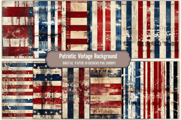 Patriotic Vintage Backgrounds: Retro PNG for Timeless Projects