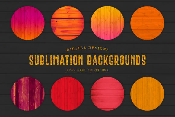 Warm Wood Textures: Red & Orange Sublimation Backgrounds