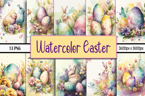 Watercolor Easter Backgrounds: A Fresh Take on Spring Design